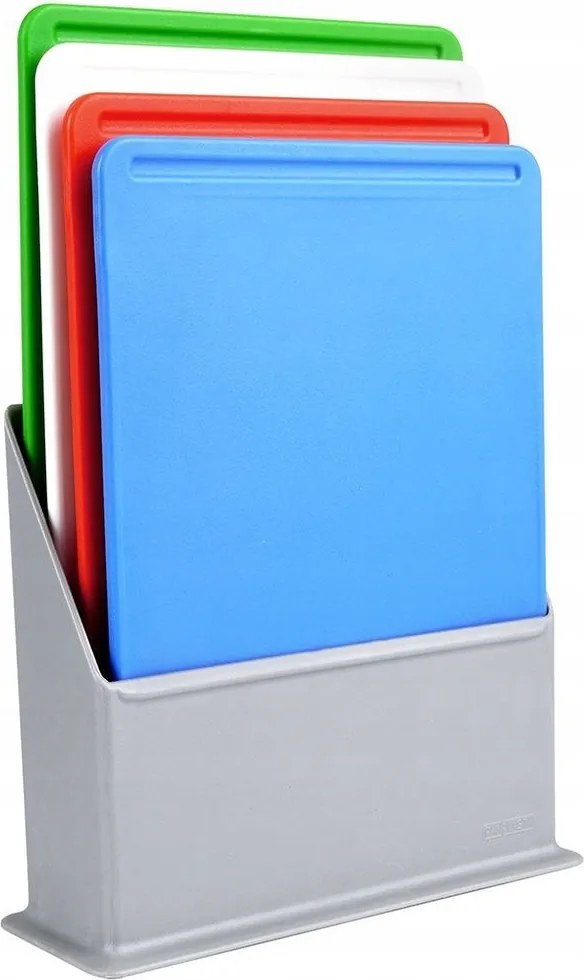 Vágódeszka Műanyag Állvánnyal Konyhai Szett 4 Db-os