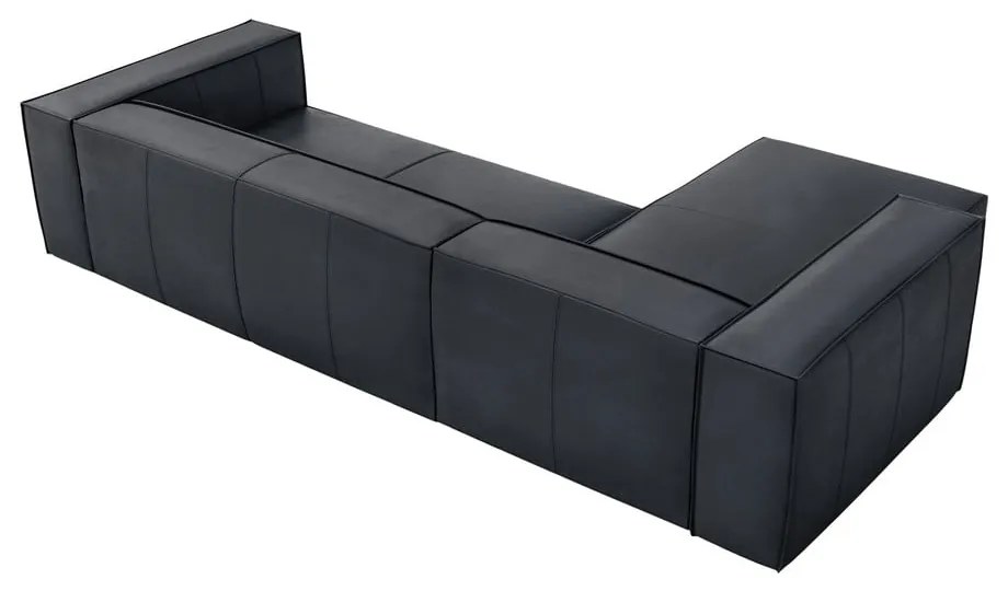 Sötétkék bőr sarokkanapé (bal oldali) Madame – Windsor &amp; Co Sofas