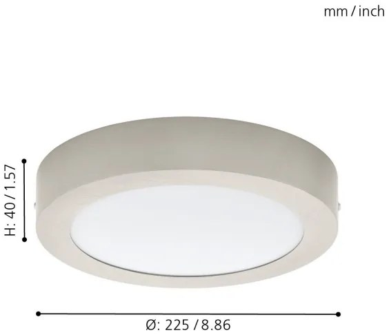 Eglo 94525 - LED mennyezeti lámpa FUEVA 1 LED/16,5W/230V