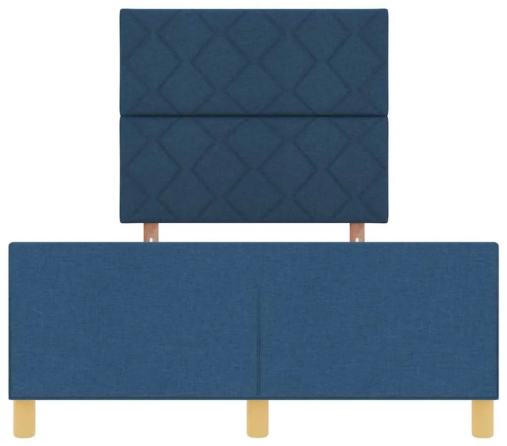 Ágykeret fejtámlával Kék 120 x 190 cm szövet