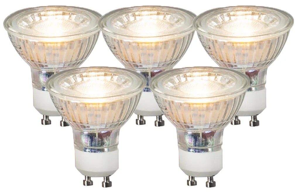 5 db GU10 LED izzó készlet COB 3.5W 330lm 3000K