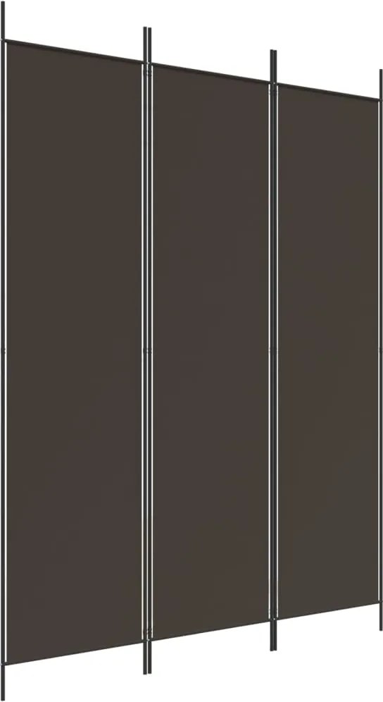 vidaXL 3 paneles barna szövet paraván 150 x 200 cm