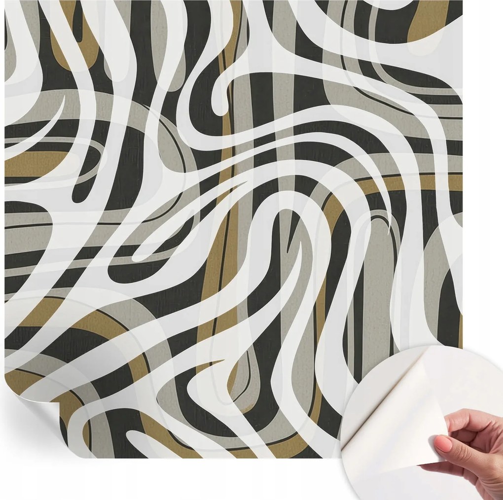 Fotótapéta Öntapadós Design Divatos Absztrakt vonalak 250x250 cm