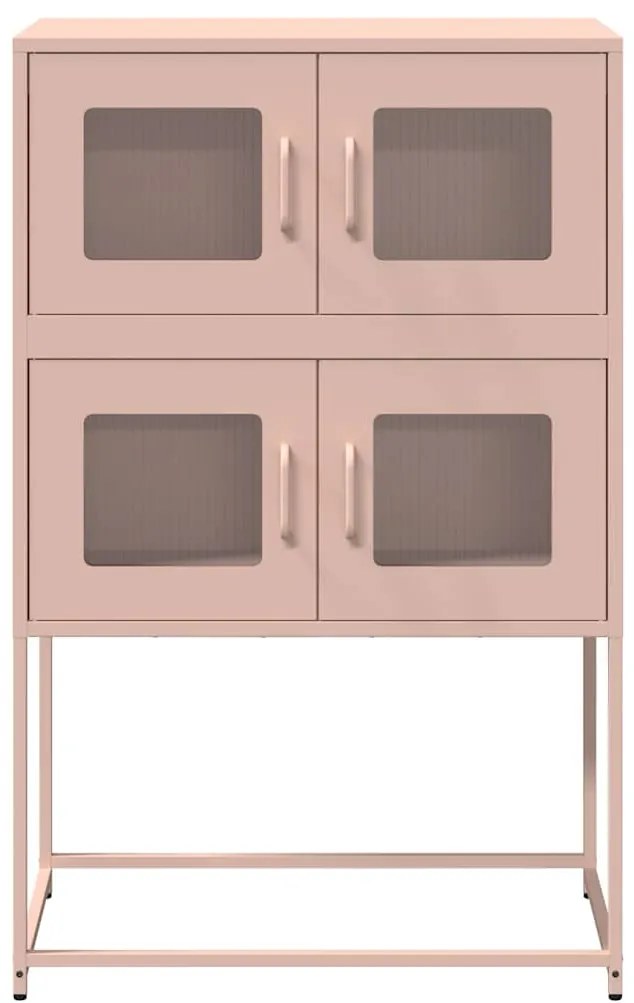 Highboard rózsaszín 68x39x107 cm Acél