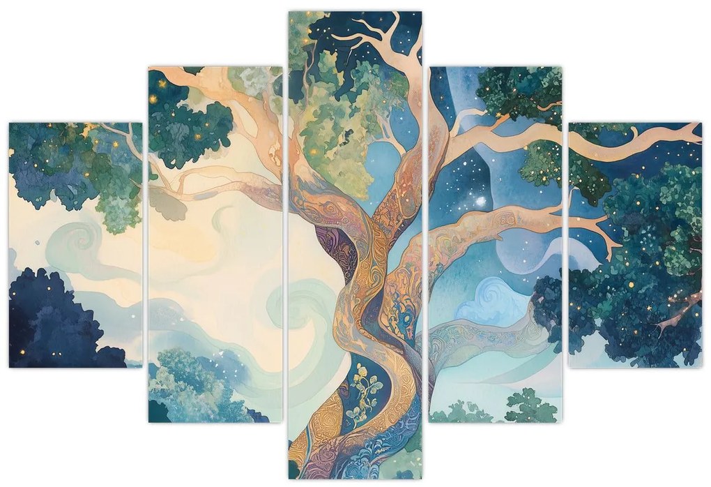Kép – Kozmikus fa (150x105 cm)
