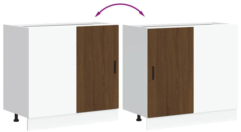 “Lyon” mosdó alapszekrény barna tölgy színű műfa