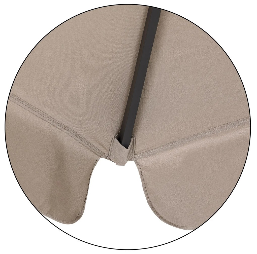 Kingsleeve® Kerti napernyő Maui Ø330cm - taupe