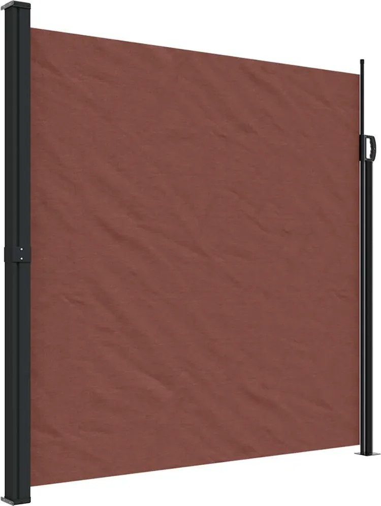 vidaXL barna behúzható oldalsó napellenző 200 x 500 cm
