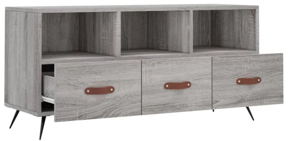 szürke sonoma színű szerelt fa TV-szekrény 102 x 36 x 50 cm