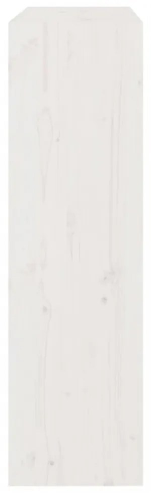 fehér tömör fenyőfa könyvszekrény/térelválasztó 80x30x103,5 cm