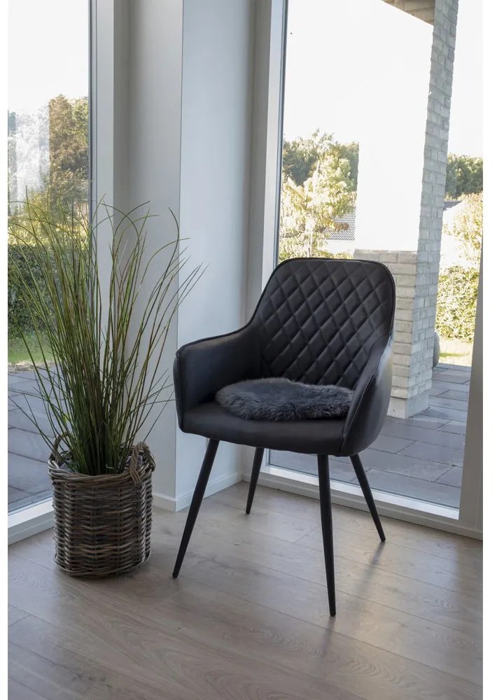 Báránybőr ülőpárna, szürke, 35 cm