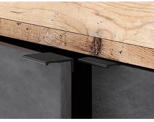 RUNEA komód világosbarna/antracitszürke