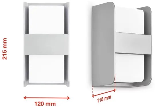 Telefunken 321004TF - Kültéri fali lámpa 1xE27/12W/230V IP44 ezüst