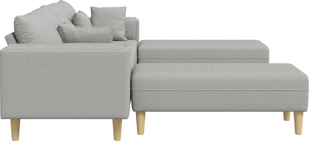 vidaXL Kanapé párnával 3 pcs Felhőszürke szövet