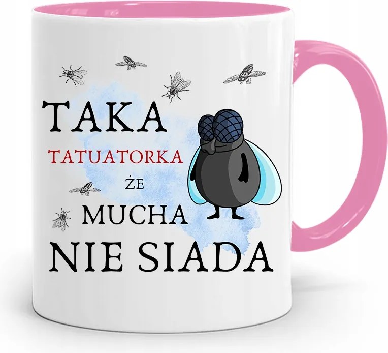 Tetoválóművésznek Tetováló Bögre Rózsaszín Ajándék fényképes nyomtatással