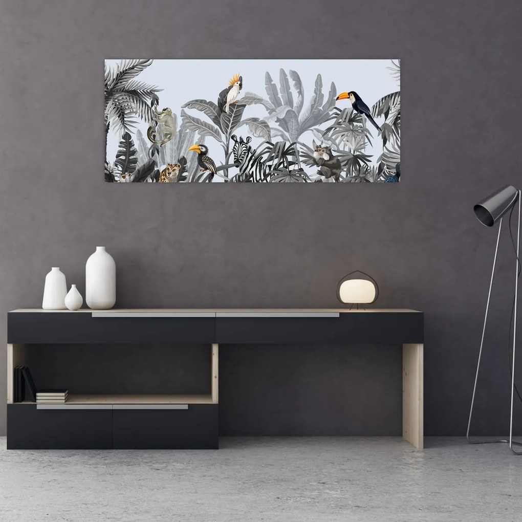Kép - Illusztrált dzsungel (120x50 cm)