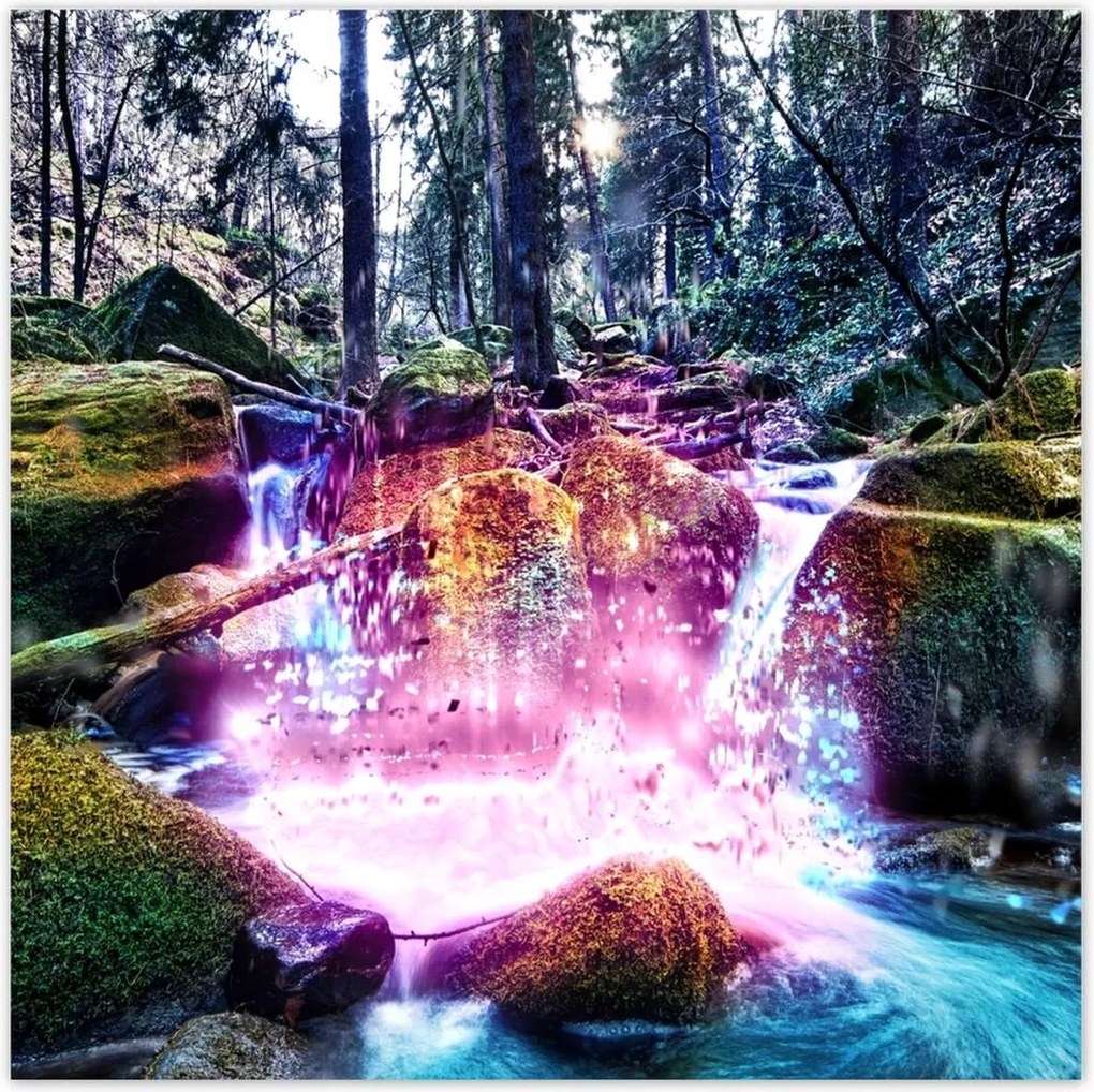 Poszterek 30x30 Patak a hegyekben Tájkép