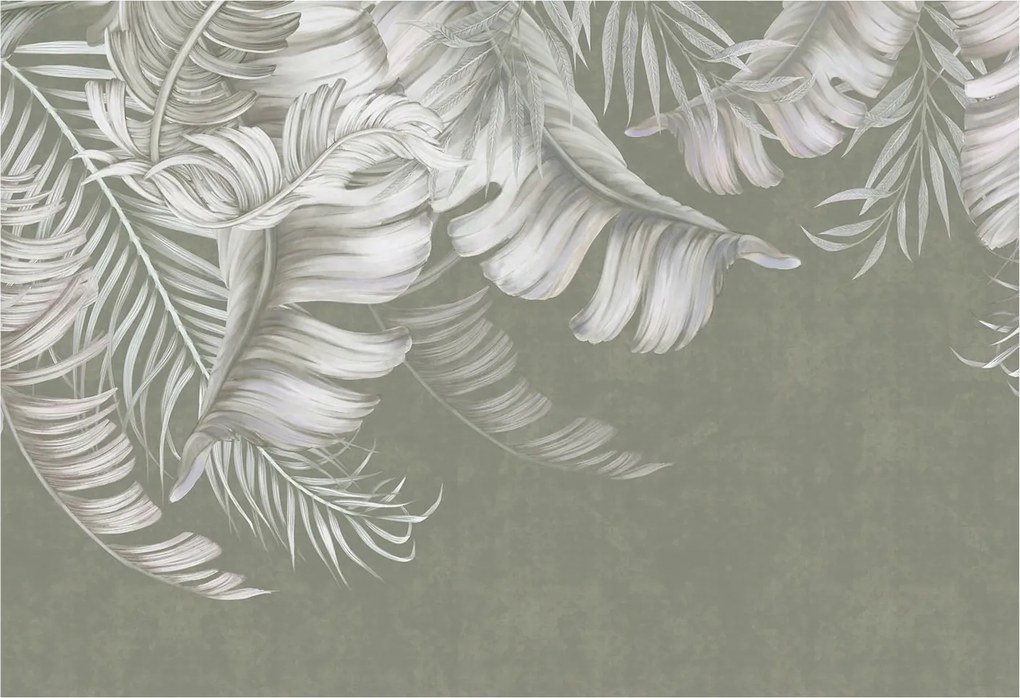 Design fotótapéta Flizelin falra Finom levelek 152x104 Ragasztó