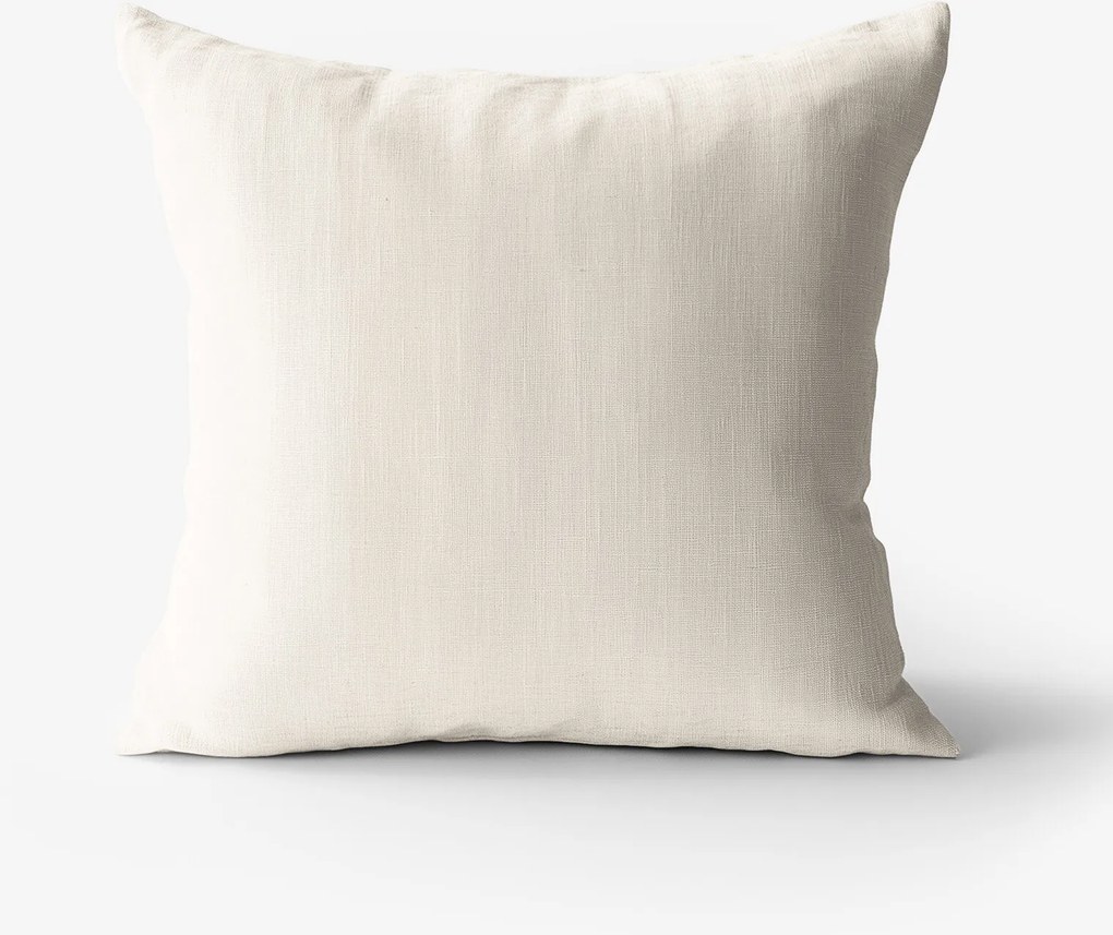 Goldea lenvászon keveréket tartalmazó párnahuzat - elefántcsont 45 x 45 cm