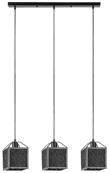 Rabalux 72219 - Csillár zsinóron SAMILO 3xE27/40W/230V fekete