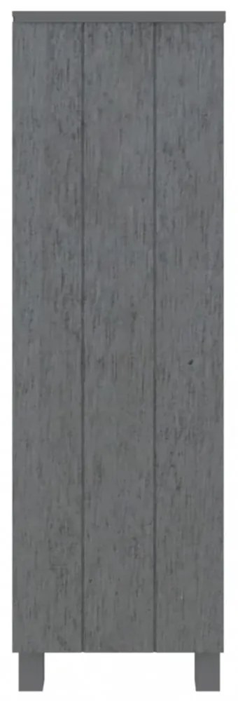 HAMAR sötétszürke tömör fenyőfa könyvszekrény 85 x 35 x 112 cm
