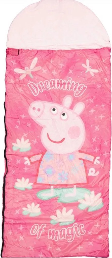 Gyermek hálózsák PEPPA MALAC 170x70 cm, rózsaszín