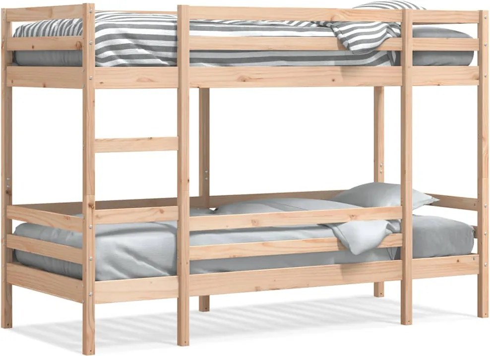vidaXL tömör fenyőfa emeletes ágy 80x200 cm