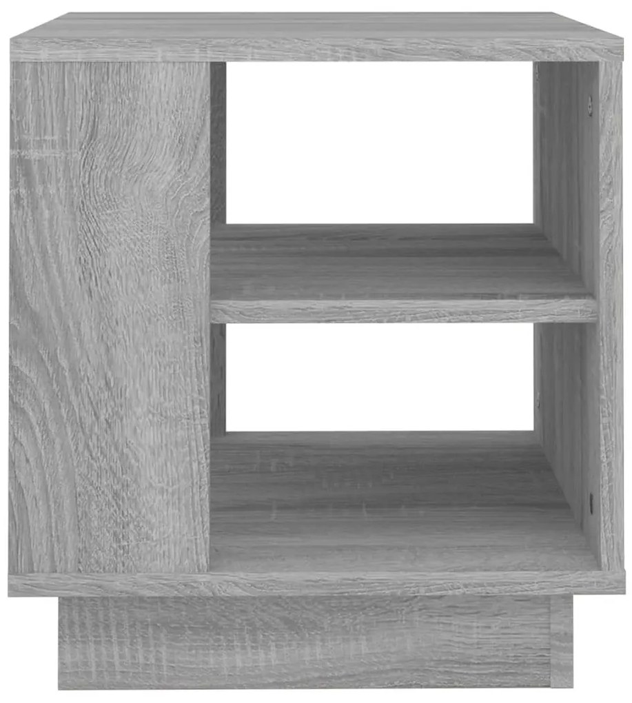 Szürke sonoma színű szerelt fa dohányzóasztal 40 x 40 x 43 cm