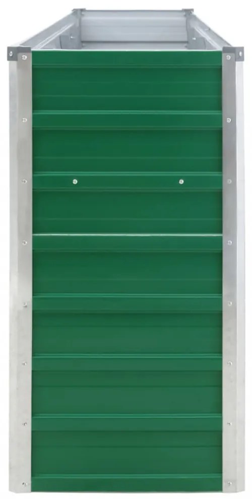 zöld horganyzott acél kerti magaságyás 320 x 40 x 77 cm