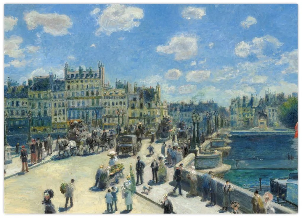 Üveg kép - Auguste Renoir, Pont Neuf, Paris, reprodukciók (70x50 cm)