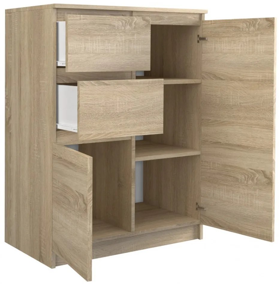 2D2S fiókos szekrény, sonoma