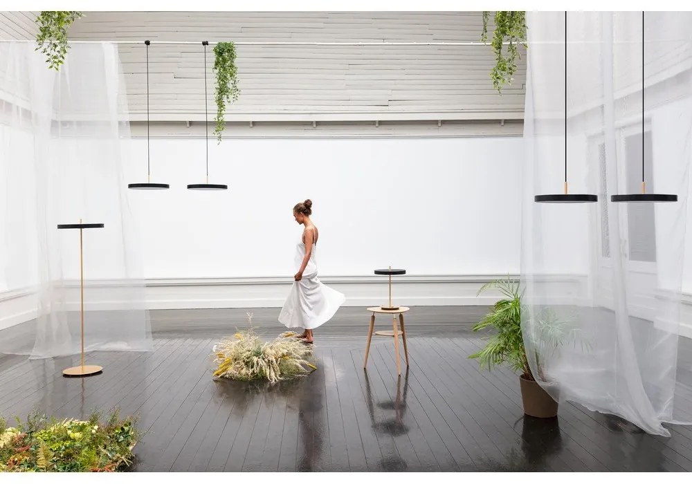 Fekete LED függőlámpa fém búrával ø 31 cm Asteria Mini – UMAGE