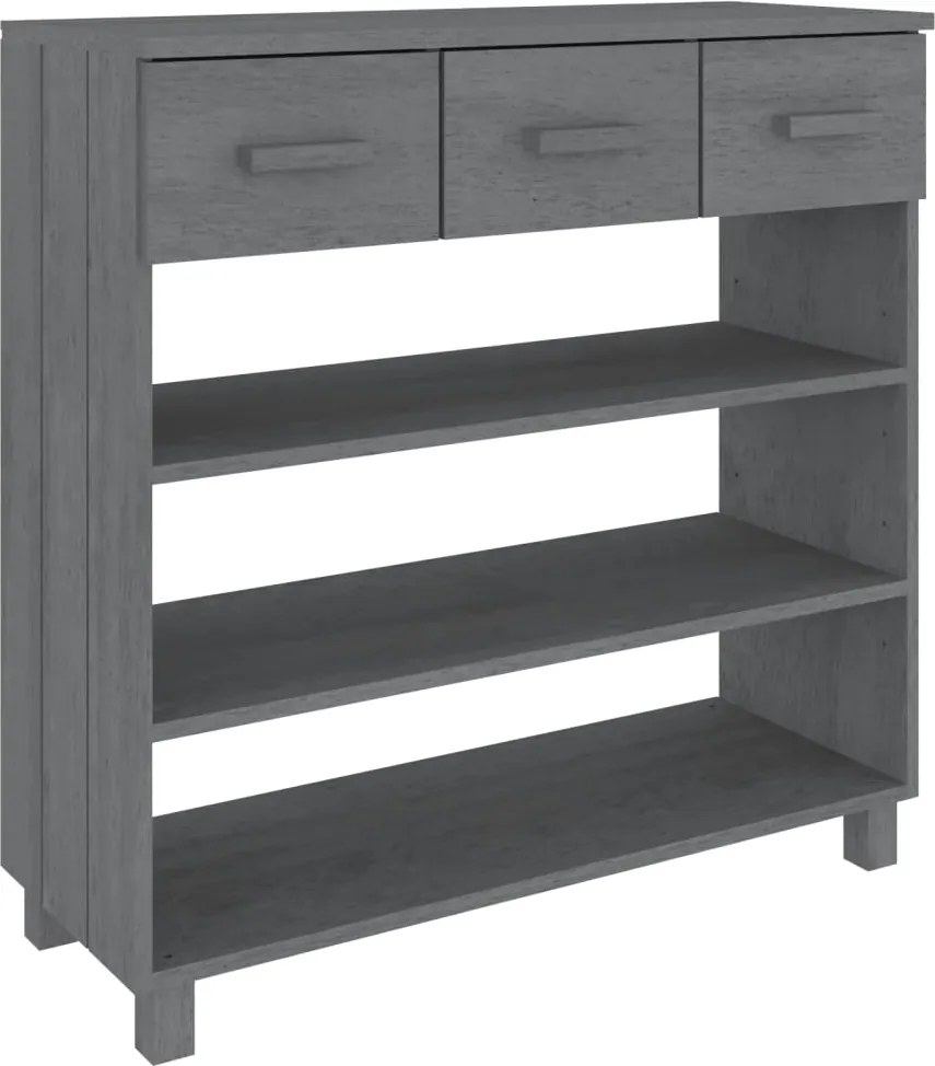 vidaXL HAMAR sötétszürke tömör fenyőfa tálalóasztal 90 x 35 x 90 cm