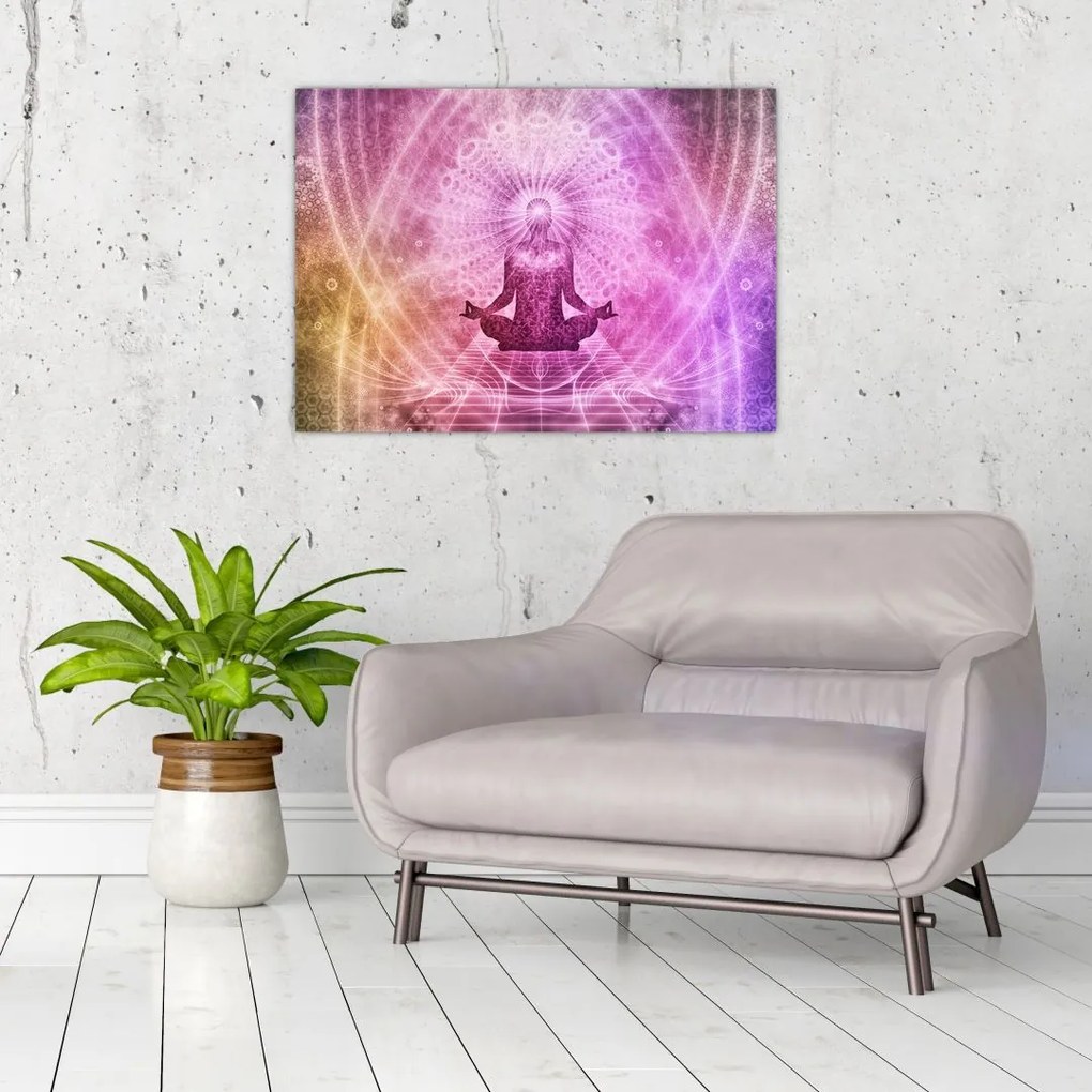 Meditáció képe (üvegen) (70x50 cm)