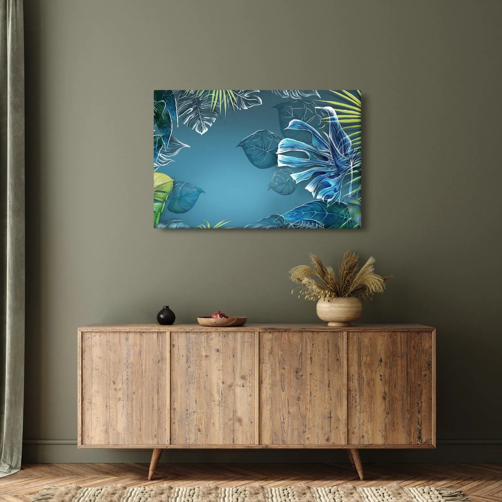 Kép - Trópusi növények levelei (90x60 cm)