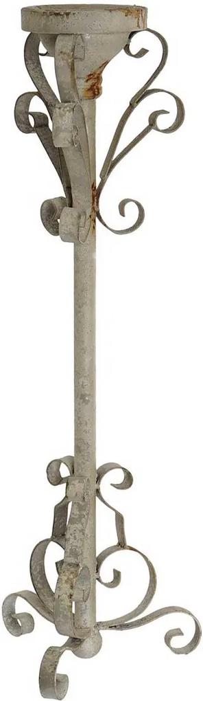 Fém antikolt gyertyatartó 65 cm