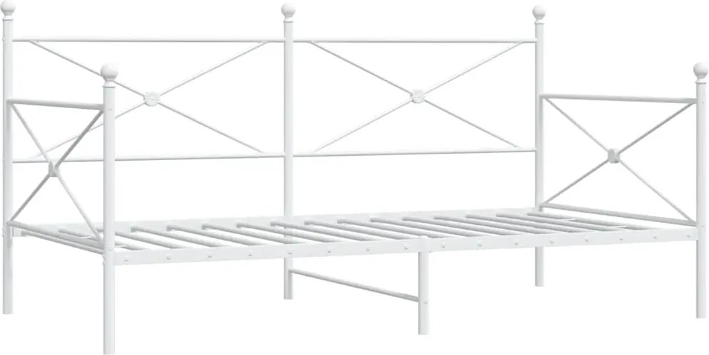 vidaXL kanapéágy matrac nélkül fehér 100x200 cm acél