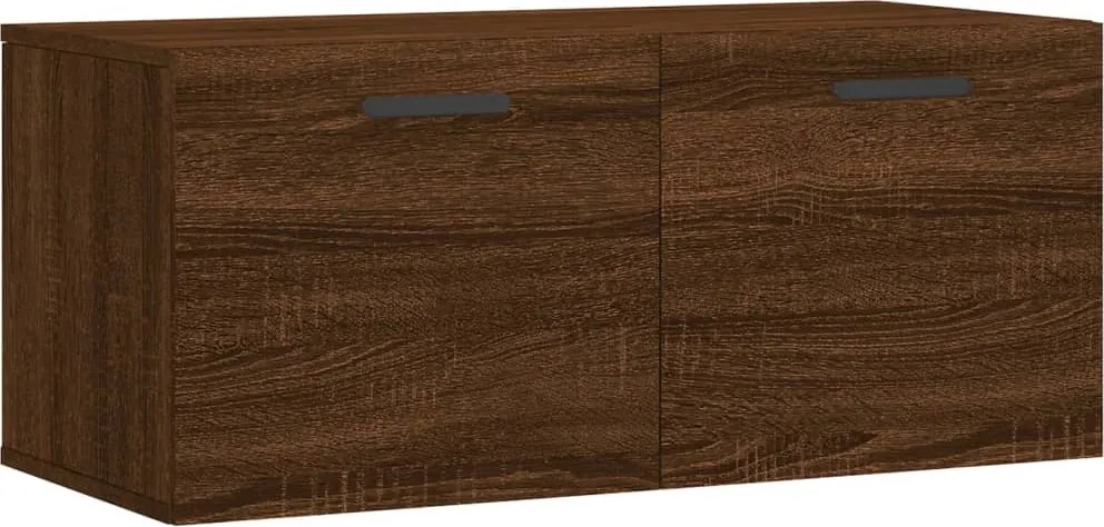 vidaXL barna tölgyszínű szerelt fa faliszekrény 80x36,5x35 cm