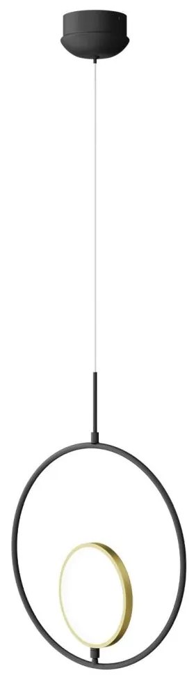 Aigostar - LED Csillár zsinóron LED/15W/230V 6500K fekete/arany