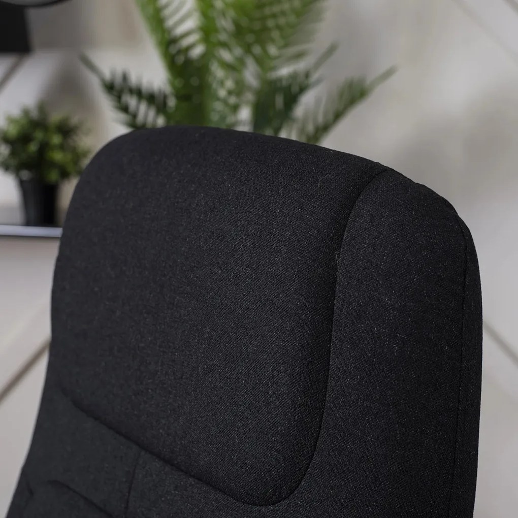 Modern Fotel Fekete Szövet Kárpittal. TONY