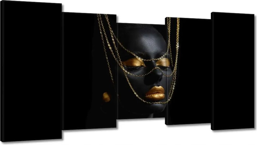 Vászonkép 150x80 Arannyal bevont fej