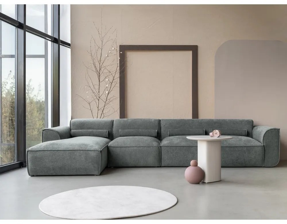 Zöld sarokkanapé (bal oldali) Flex Felix – Miuform