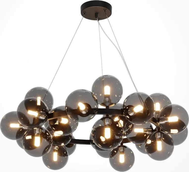 MAYTONI MOD545PL-25B DALLAS Modern Led Függesztett Lámpa Fekete, Füstös G9 IP20