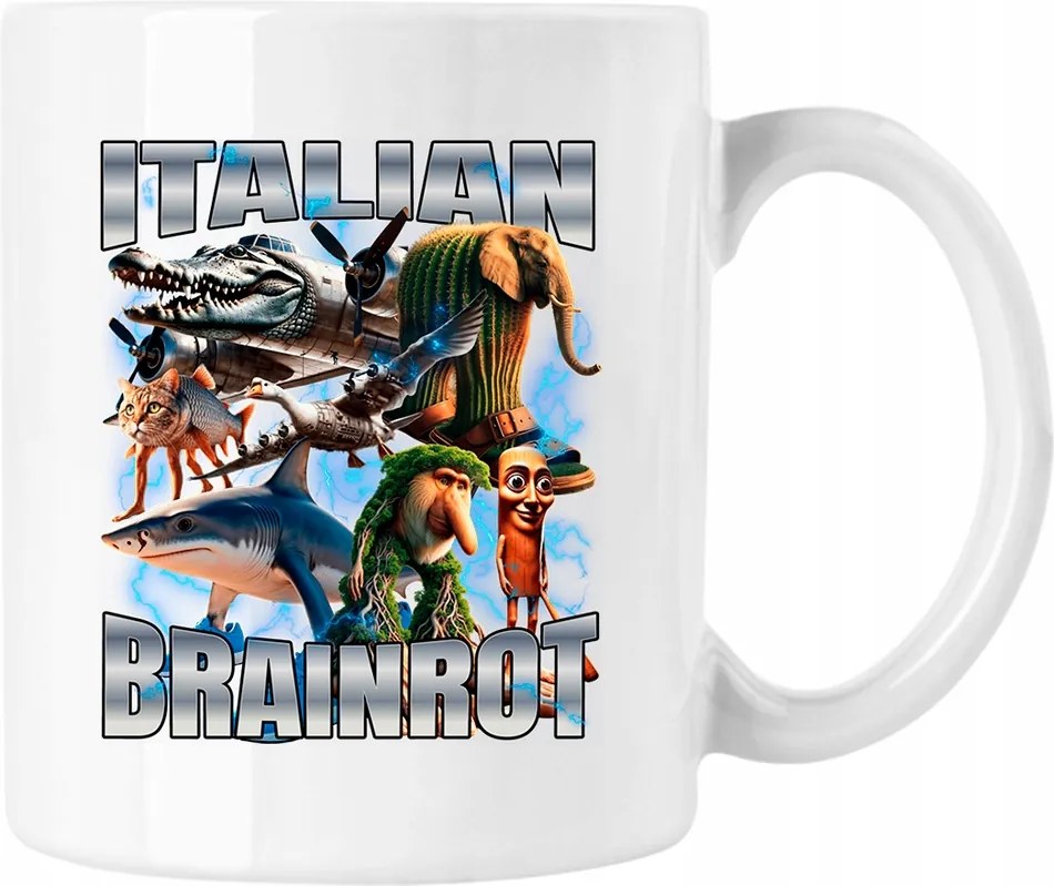 Tralalero bögre tralala crocodilo fehér 330ml