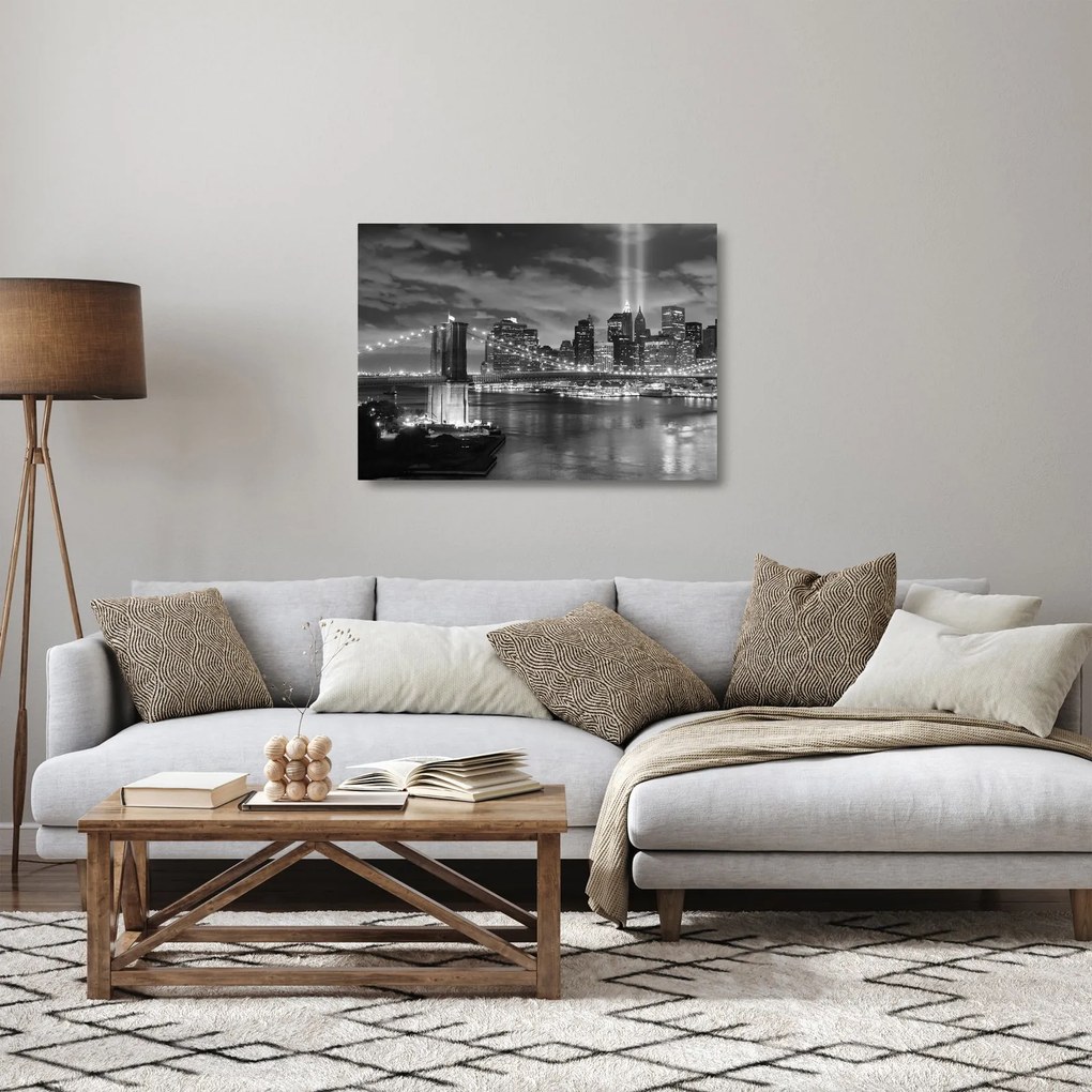 Üveg kép - Brooklyn híd (70x50 cm)