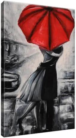 Vászonkép Vörös csók az esőben 20x30cm 2433A_1S