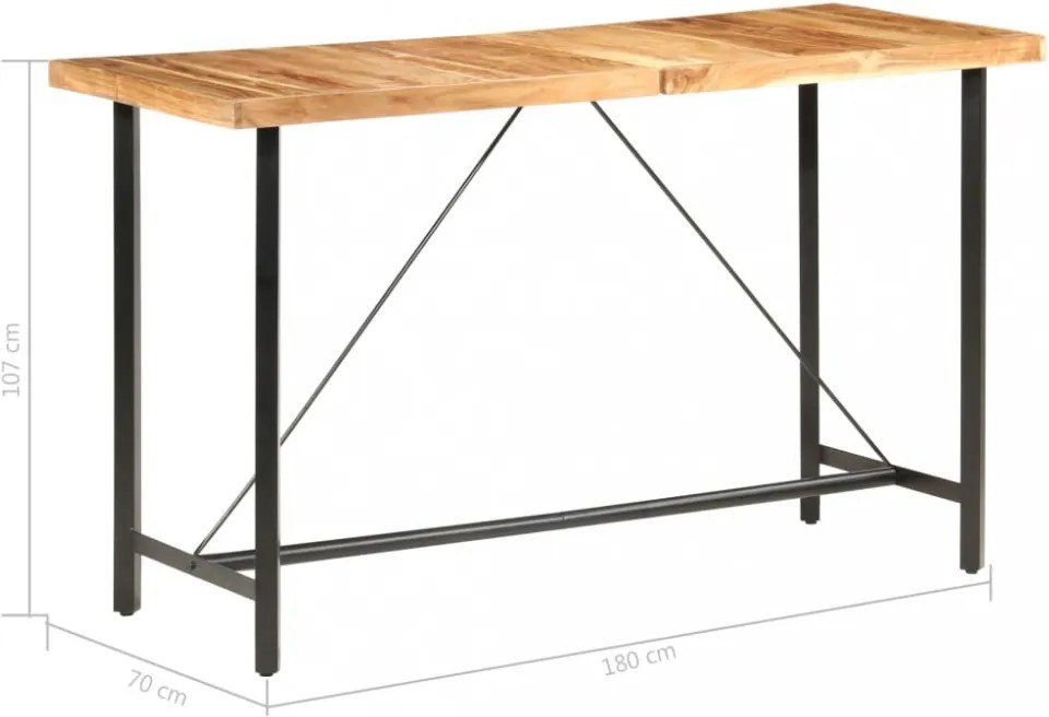 9 részes tömör akácfa/valódi bőr bárszett