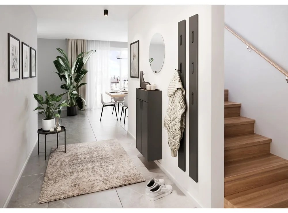 Antracitszürke szekrény 56x97x22 cm Ameca – Germania