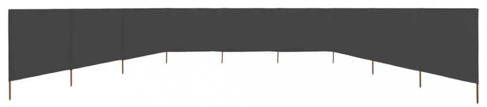 antracitszürke 9 paneles szövet szélfogó 1200 x 160 cm