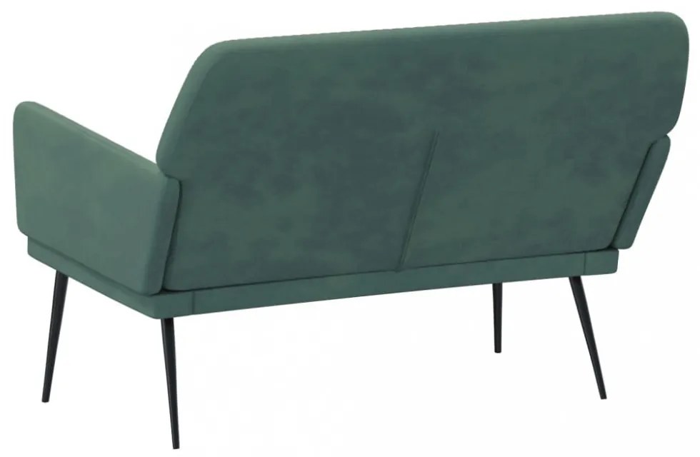 sötétzöld bársonypad 108x79x79 cm